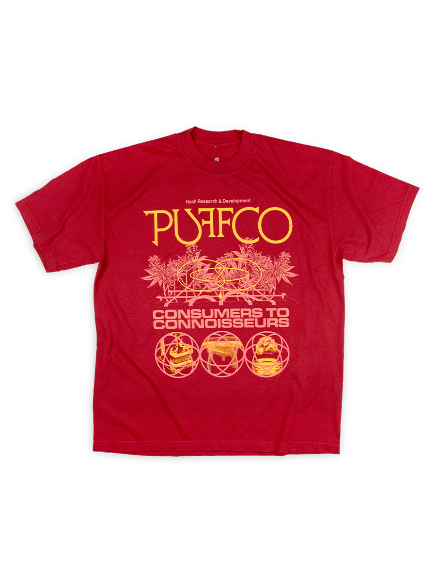 puffco-daybreak-t-shirt-dark-red-oversized image 1