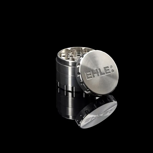 ehle-edelstahl-grinder-63mm-silber-4-teilig-mit-pollensieb image 1