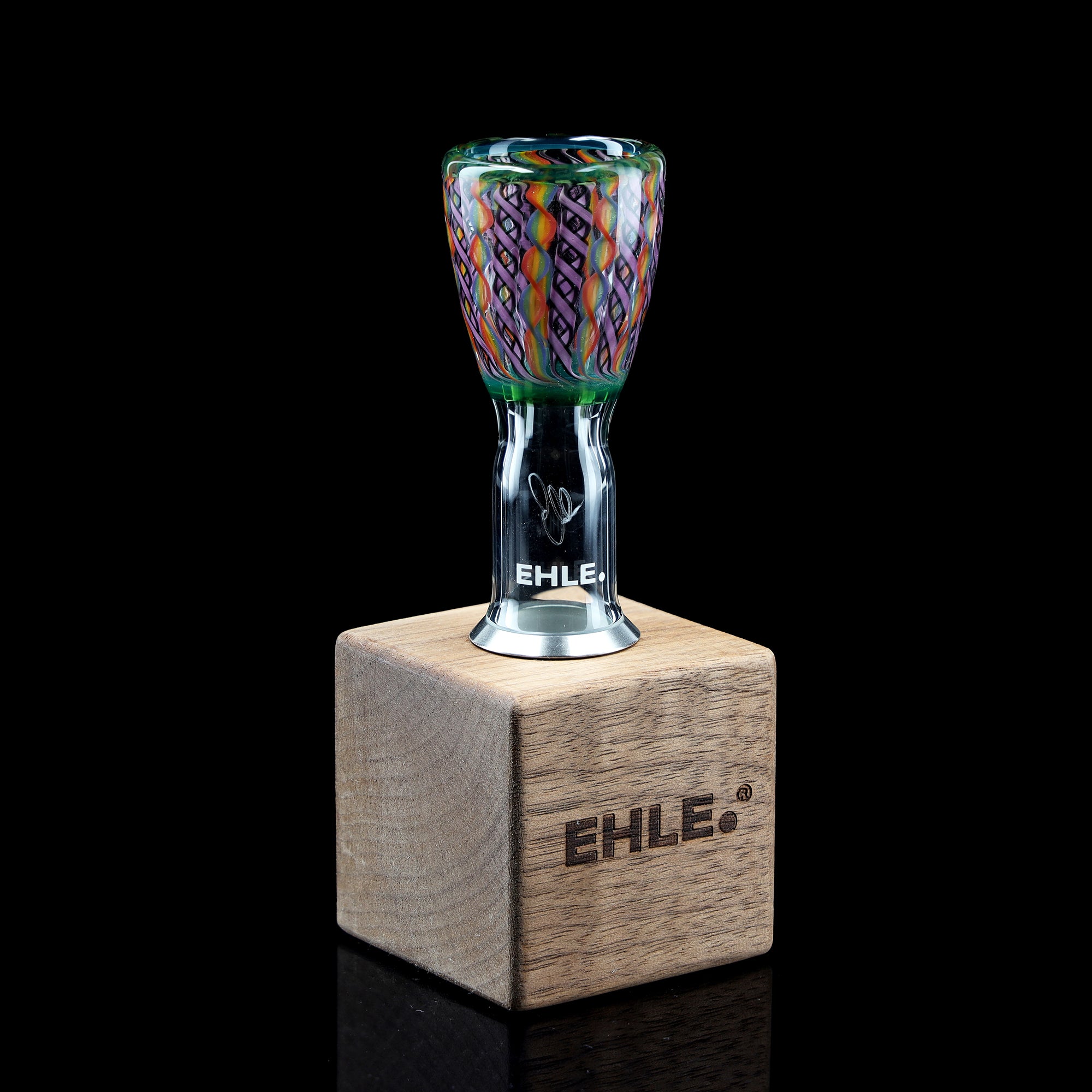 ehle-bong-kopf-ns-18-8-crushed-opal-spiral-mit-holzst-nder image 3