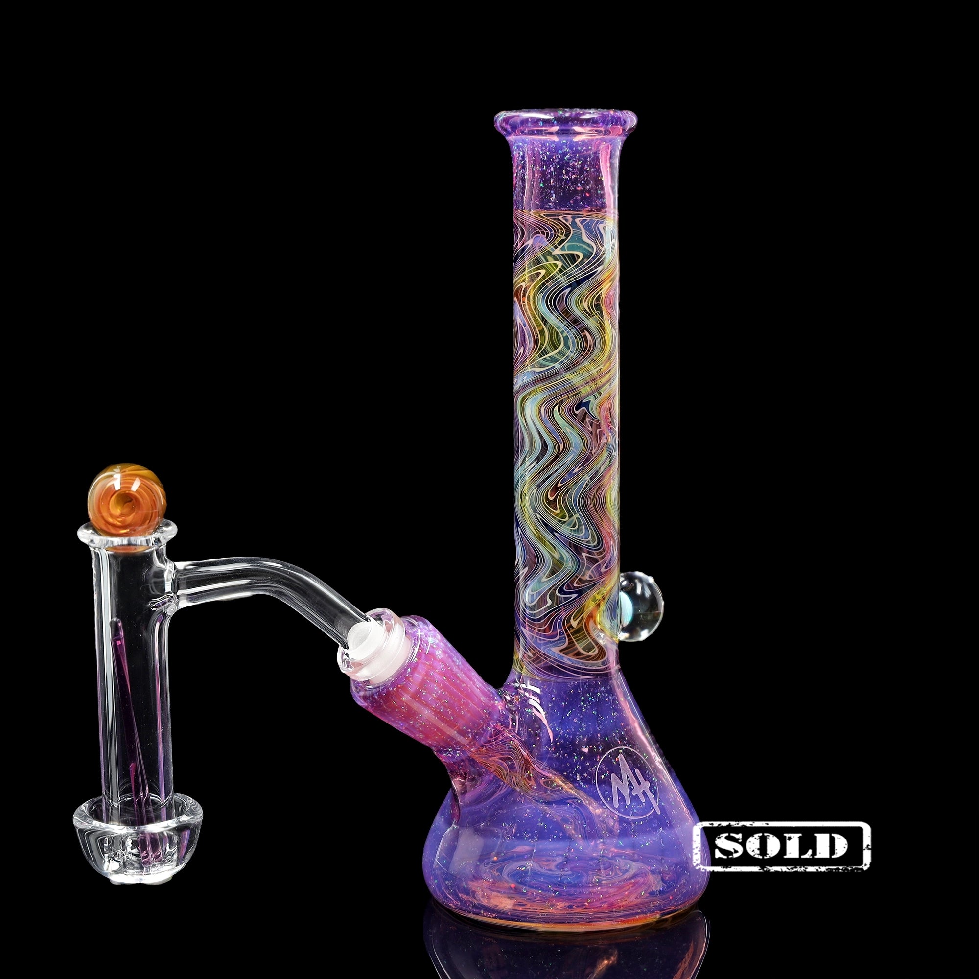 ehle-x-mah-mini-beaker-collab-bong-tele-magenta-opal image 7