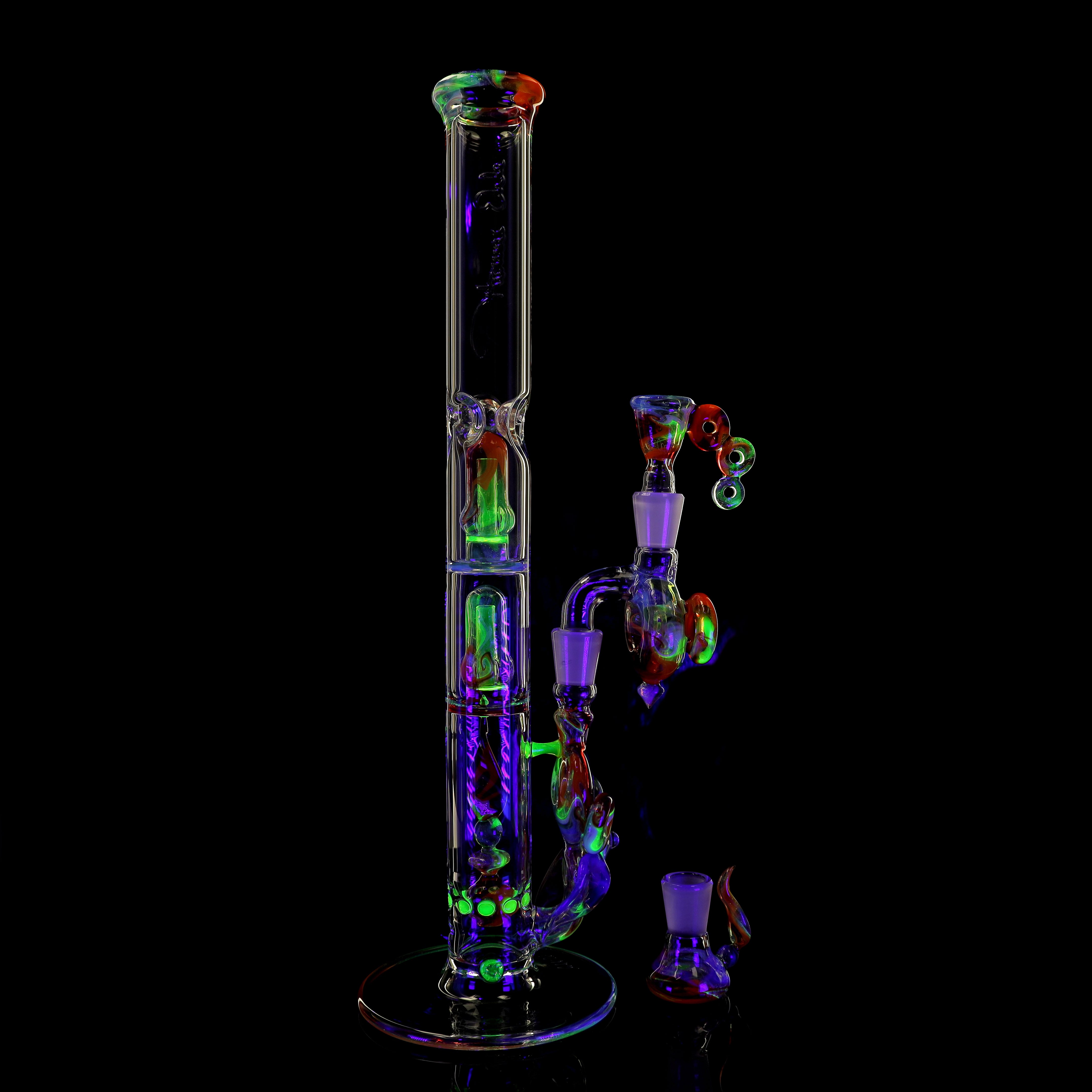 ehle-unikat-bong-leuchtende-sch-nheit-transparent-glowing-rainbow image 3