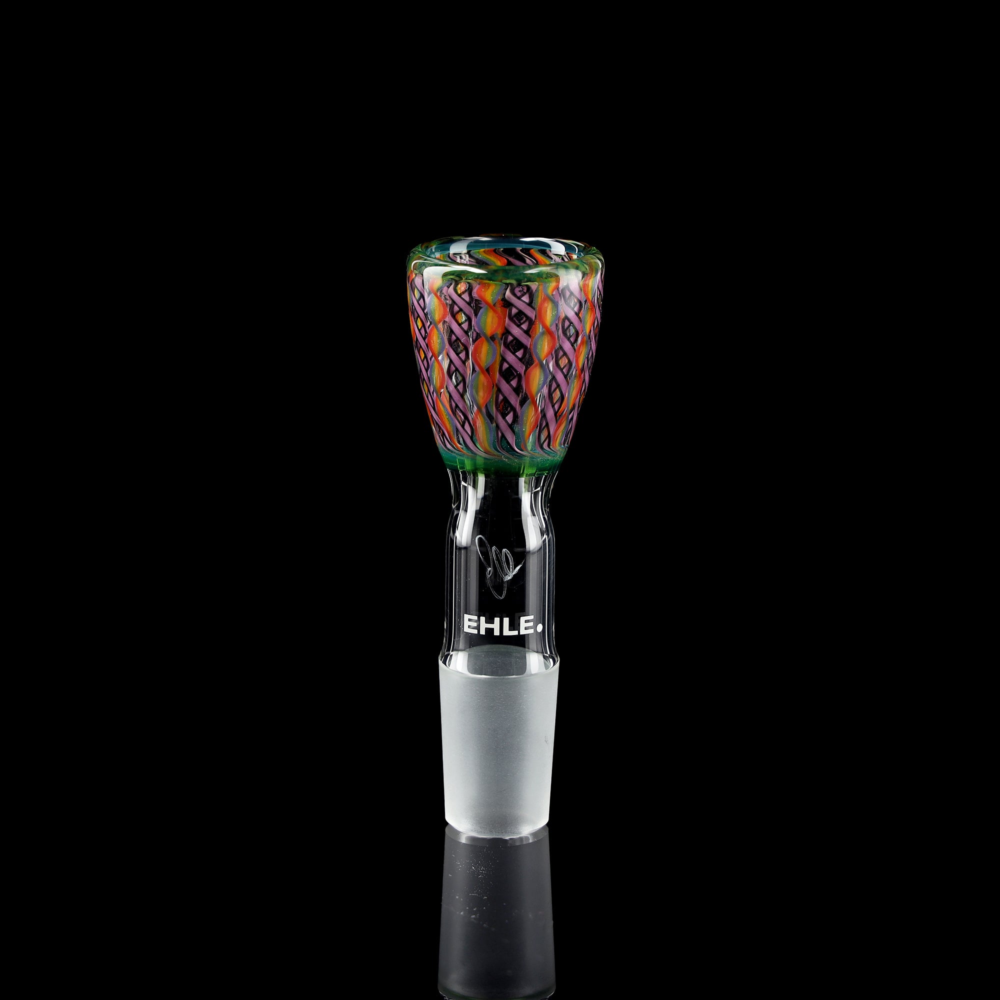 ehle-bong-kopf-ns-18-8-crushed-opal-spiral-mit-holzst-nder image 1