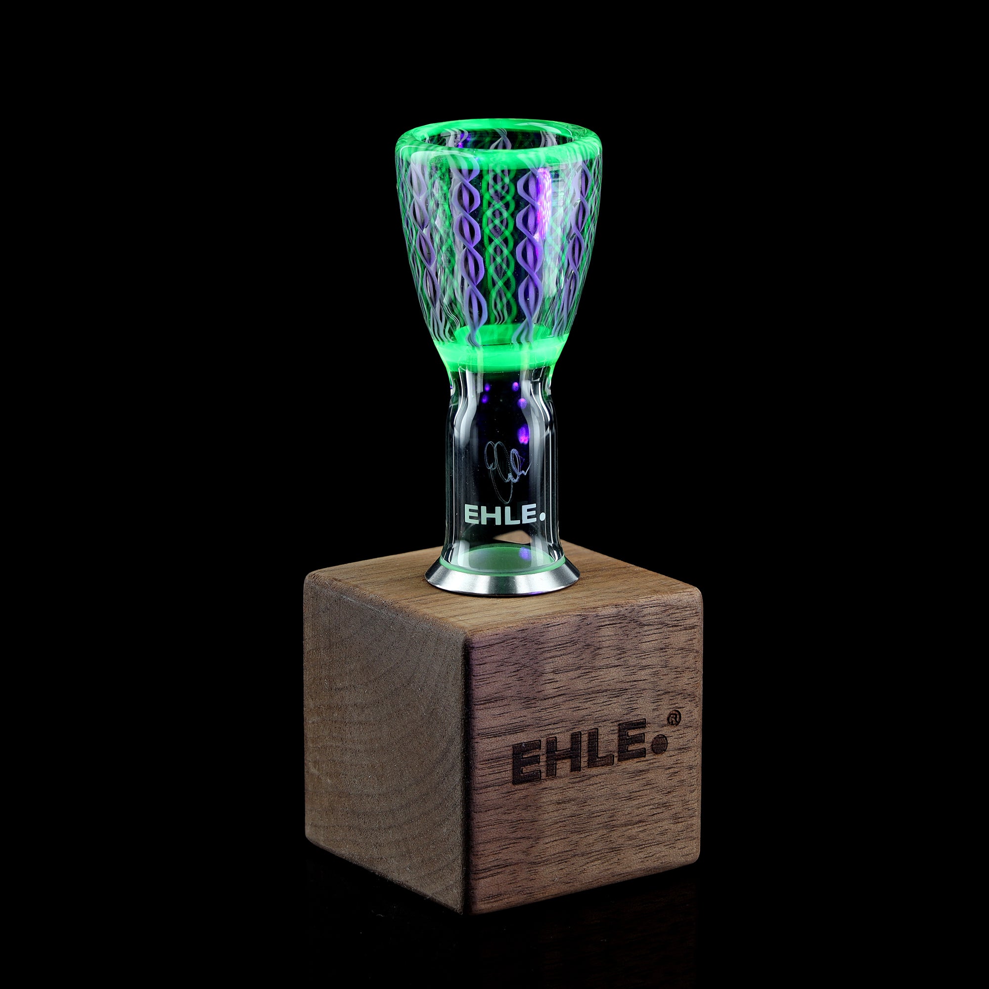 ehle-bong-kopf-ns-18-8-crushed-opal-spiral-glowing-inkl-holzst-nder image 5