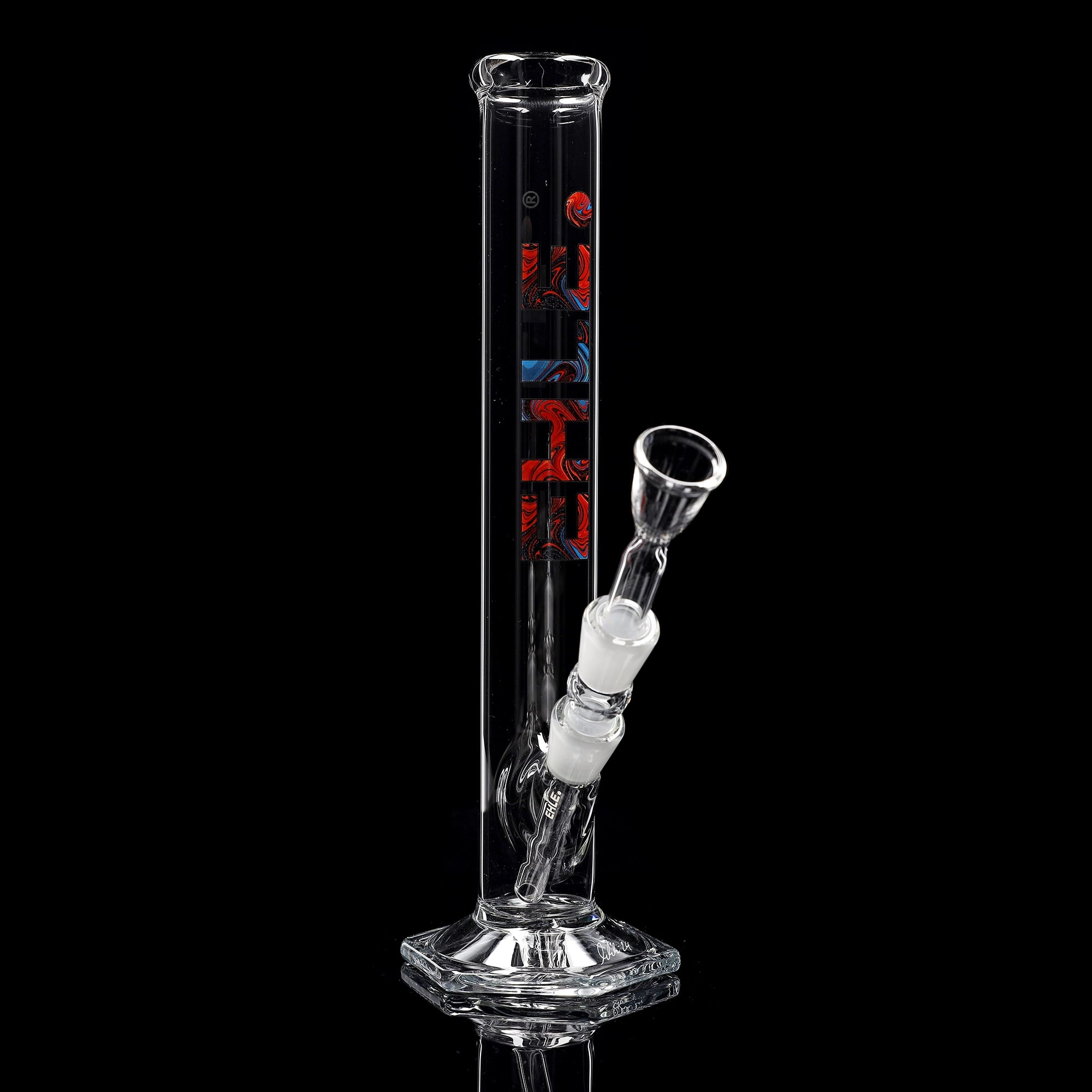ehle-zylinder-bong-250ml-ns-18-ca-30-cm-mit-logo-zubeh-rwahl image 1