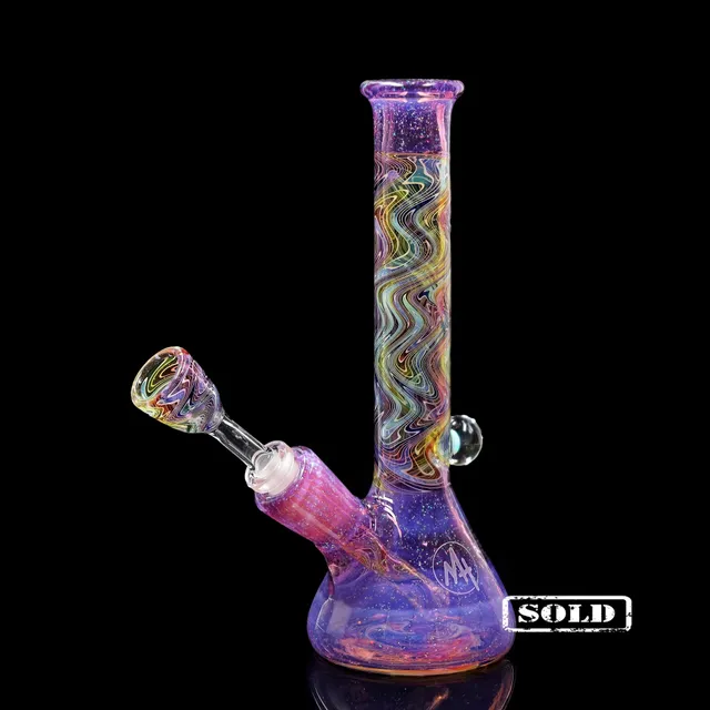 ehle-x-mah-mini-beaker-collab-bong-tele-magenta-opal image 1
