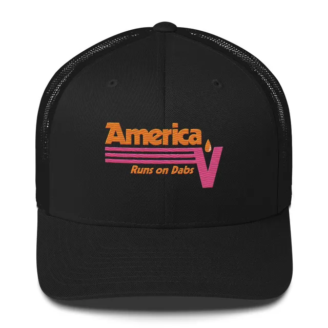 focus-v-america-runs-on-dabs-trucker-hat-schwarz image 1