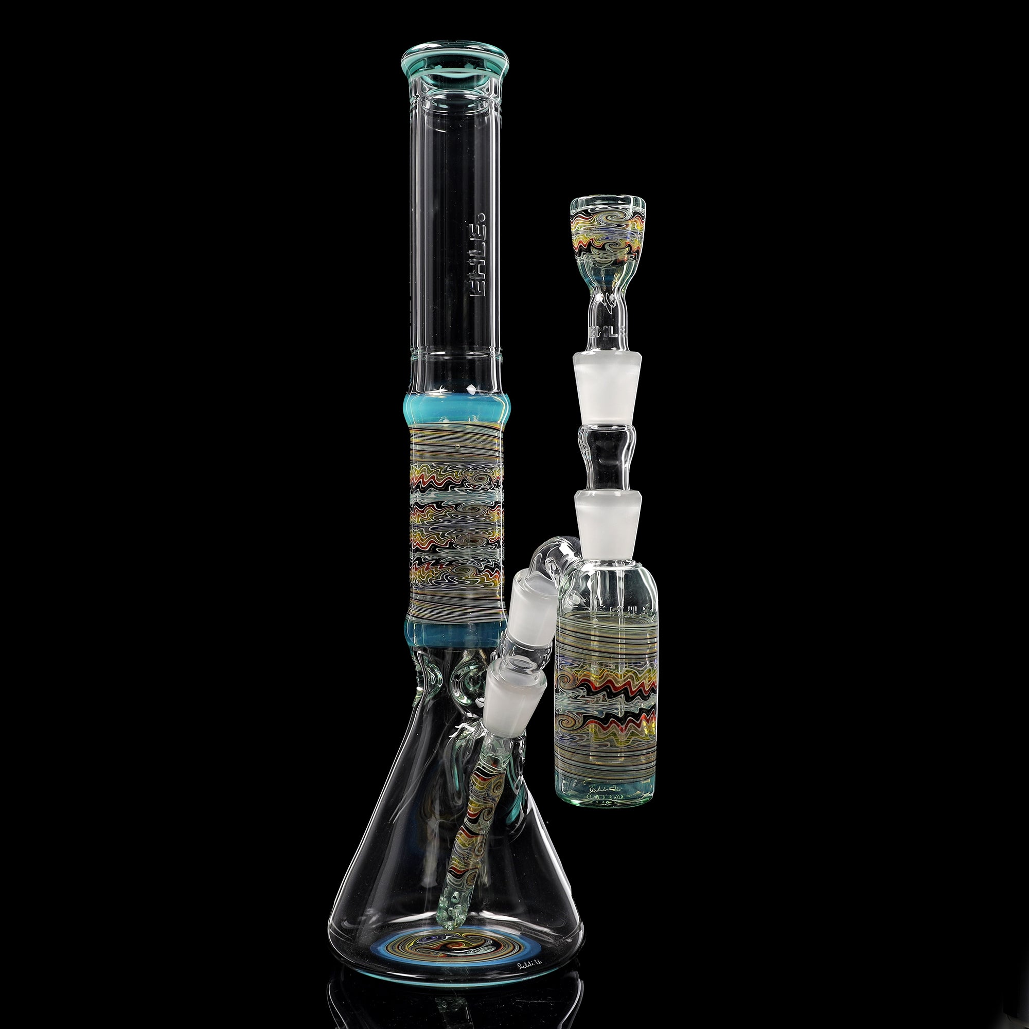ehle-x-mikefro-collab-bong-1-beaker-teal-wigwag image 2