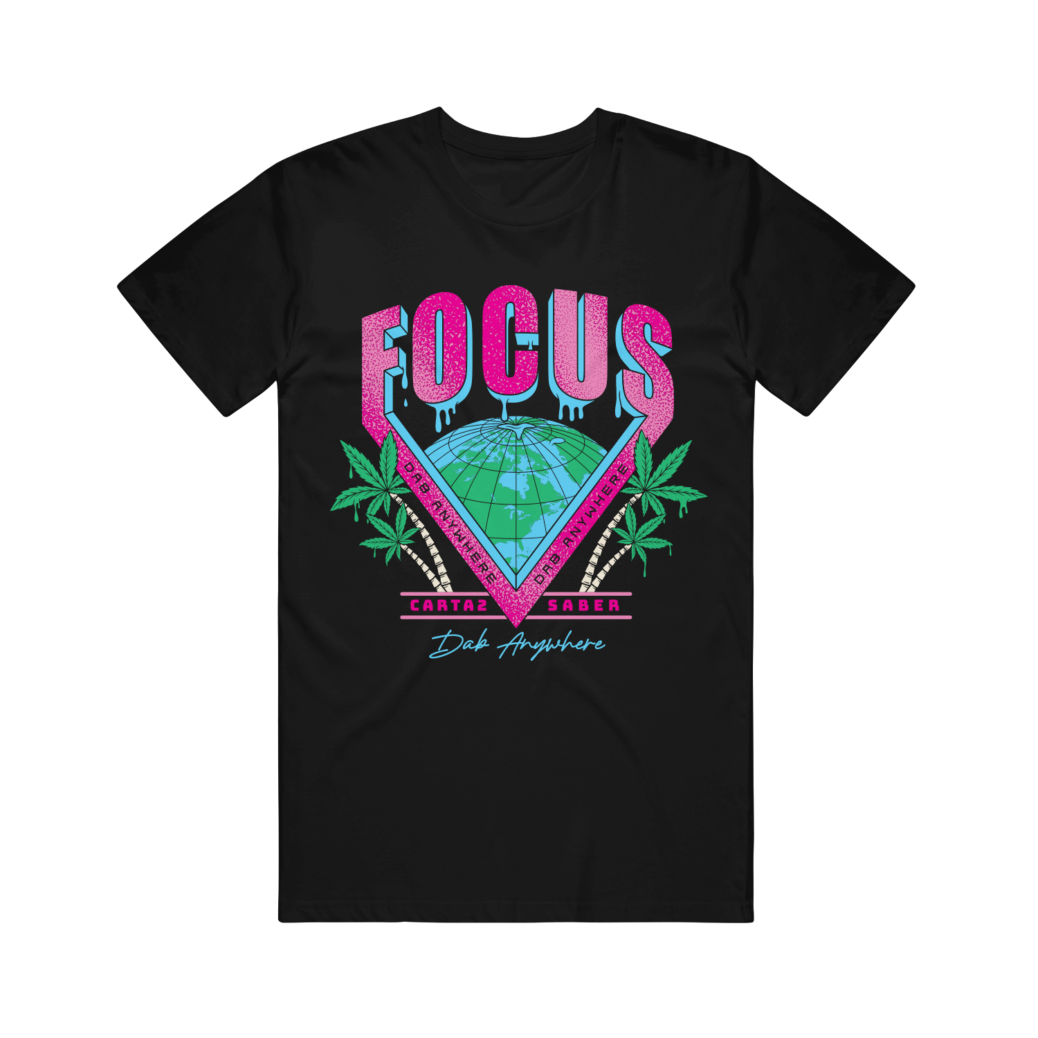 focus-v-dab-anywhere-neon-t-shirt-schwarz image 1