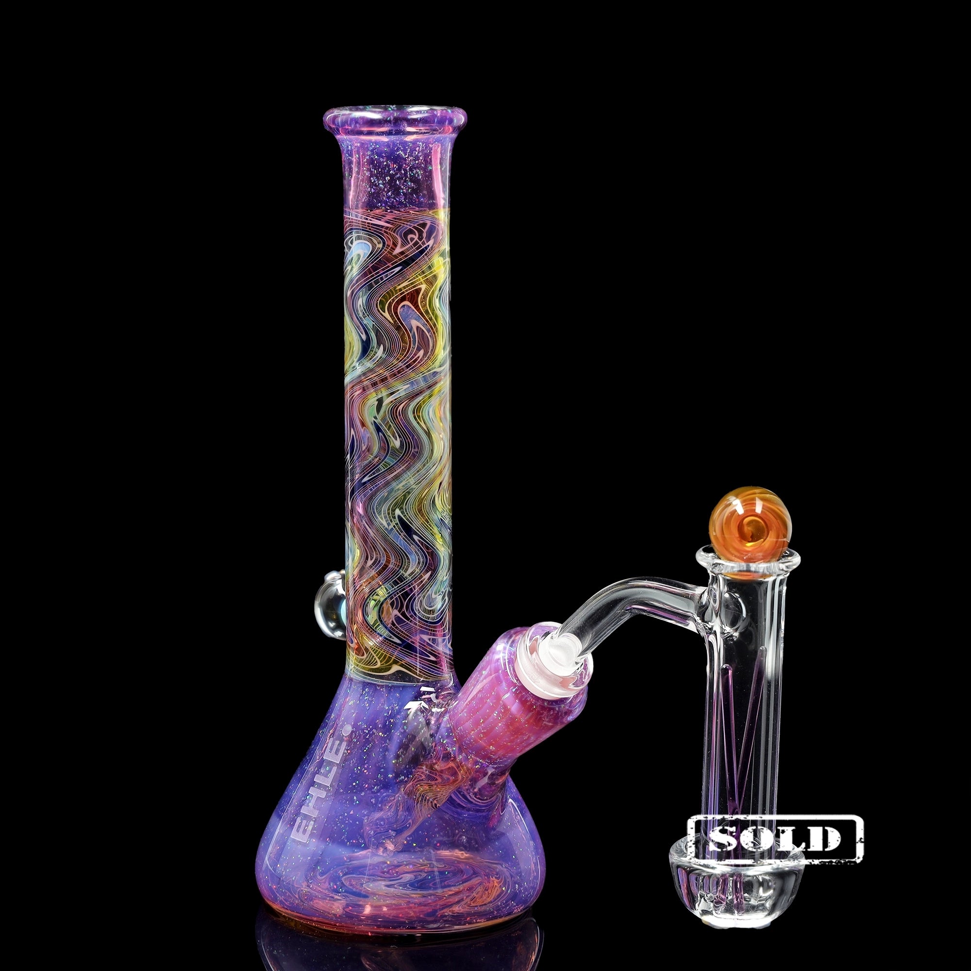 ehle-x-mah-mini-beaker-collab-bong-tele-magenta-opal image 3