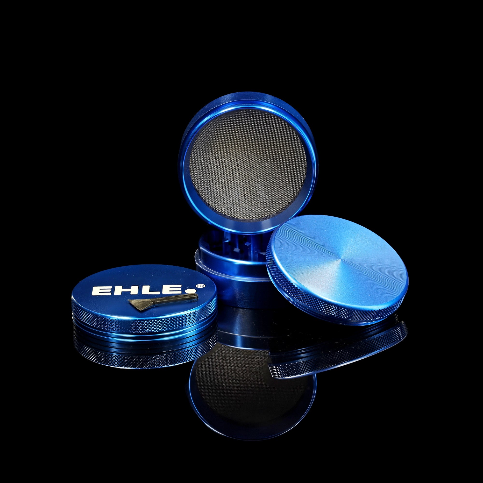 ehle-lab-series-aluminium-grinder-63-mm-blau-4-teilig image 2