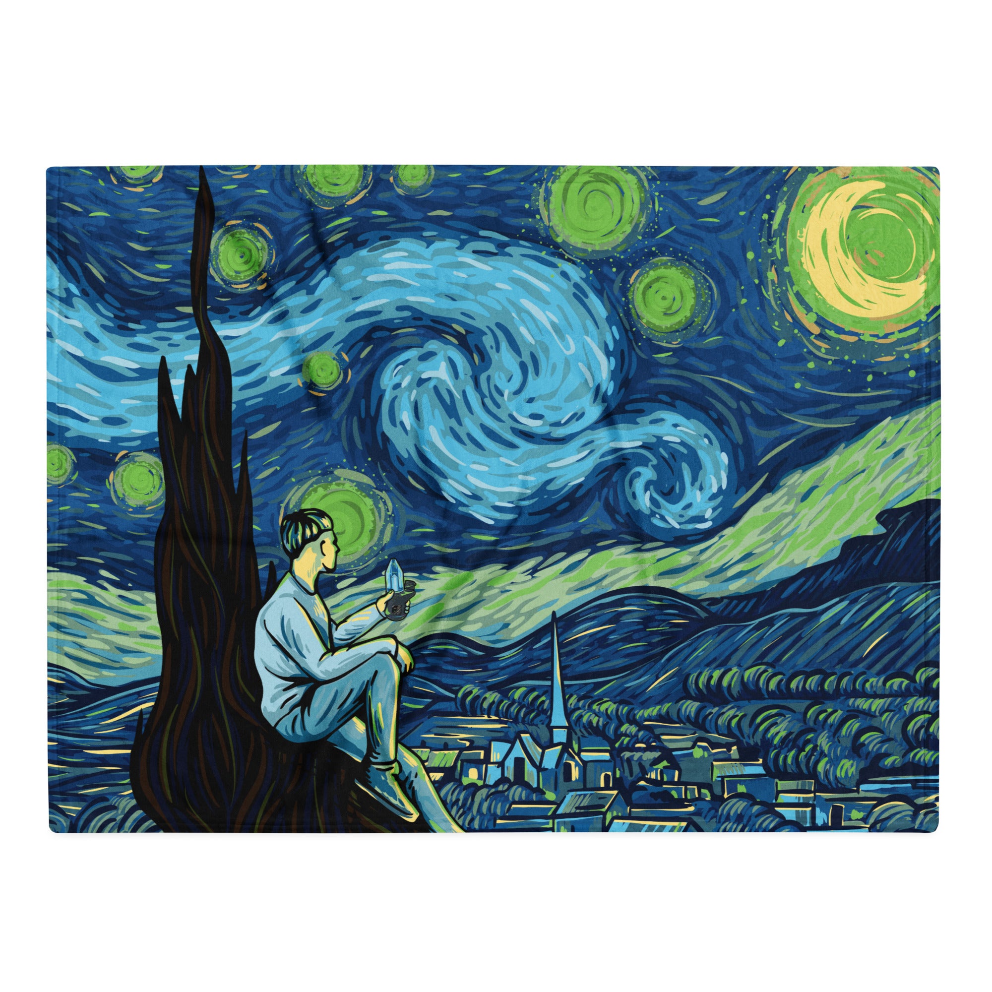 focus-v-carta-starry-night-throw-blanket-decke image 3