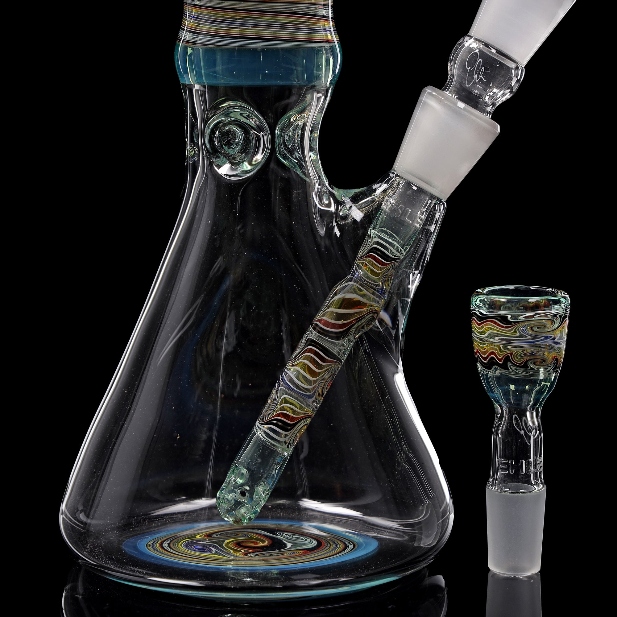 ehle-x-mikefro-collab-bong-1-beaker-teal-wigwag image 7