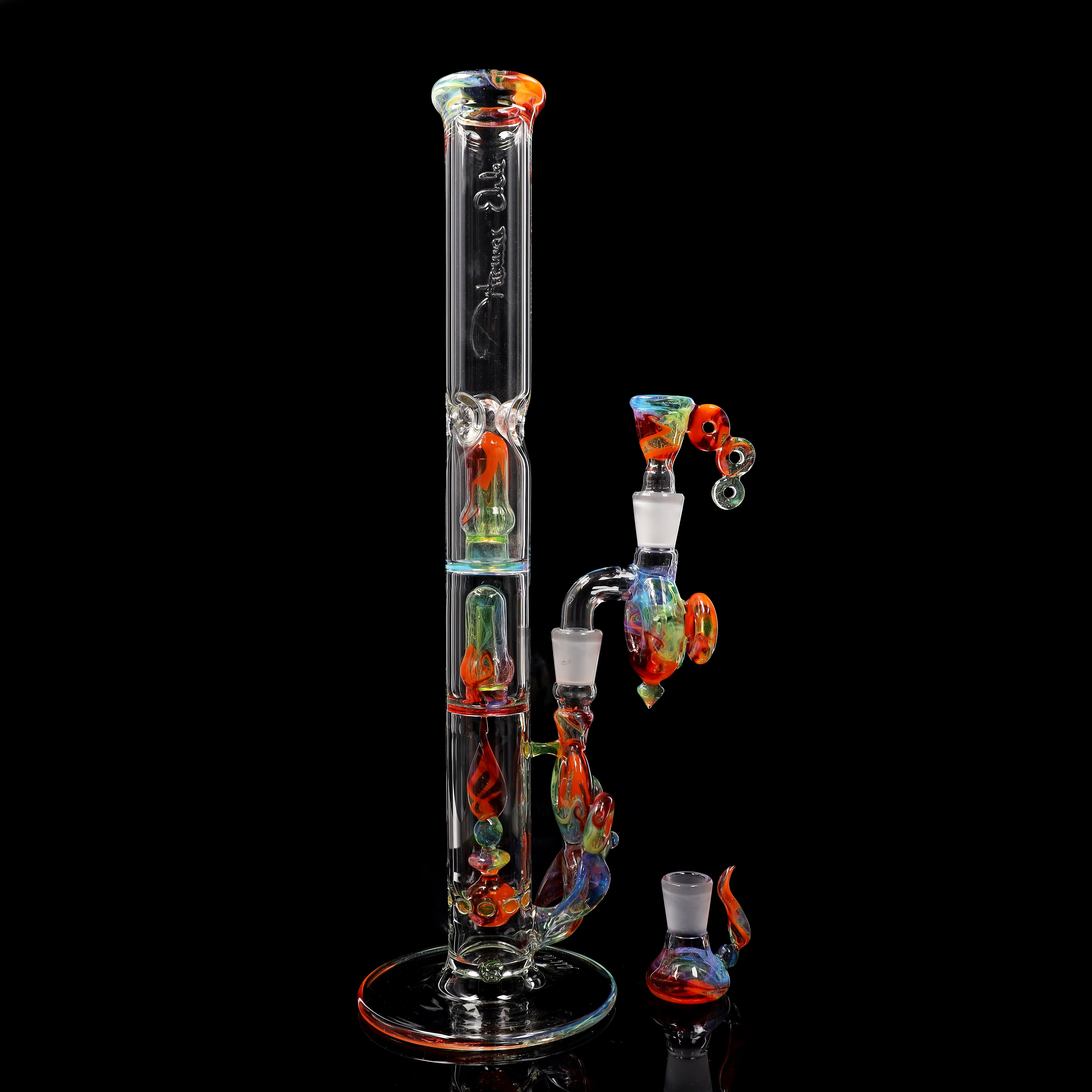 ehle-unikat-bong-leuchtende-sch-nheit-transparent-glowing-rainbow image 2