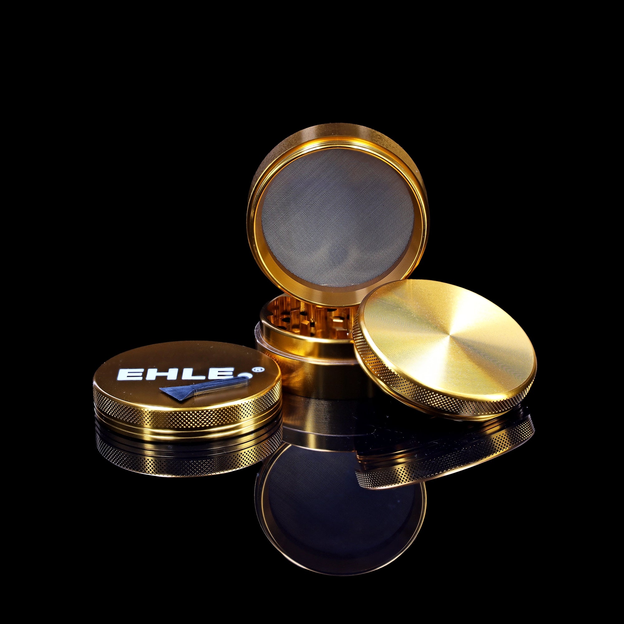 ehle-aluminium-grinder-63-mm-gold-4-teilig-mit-pollensieb image 2