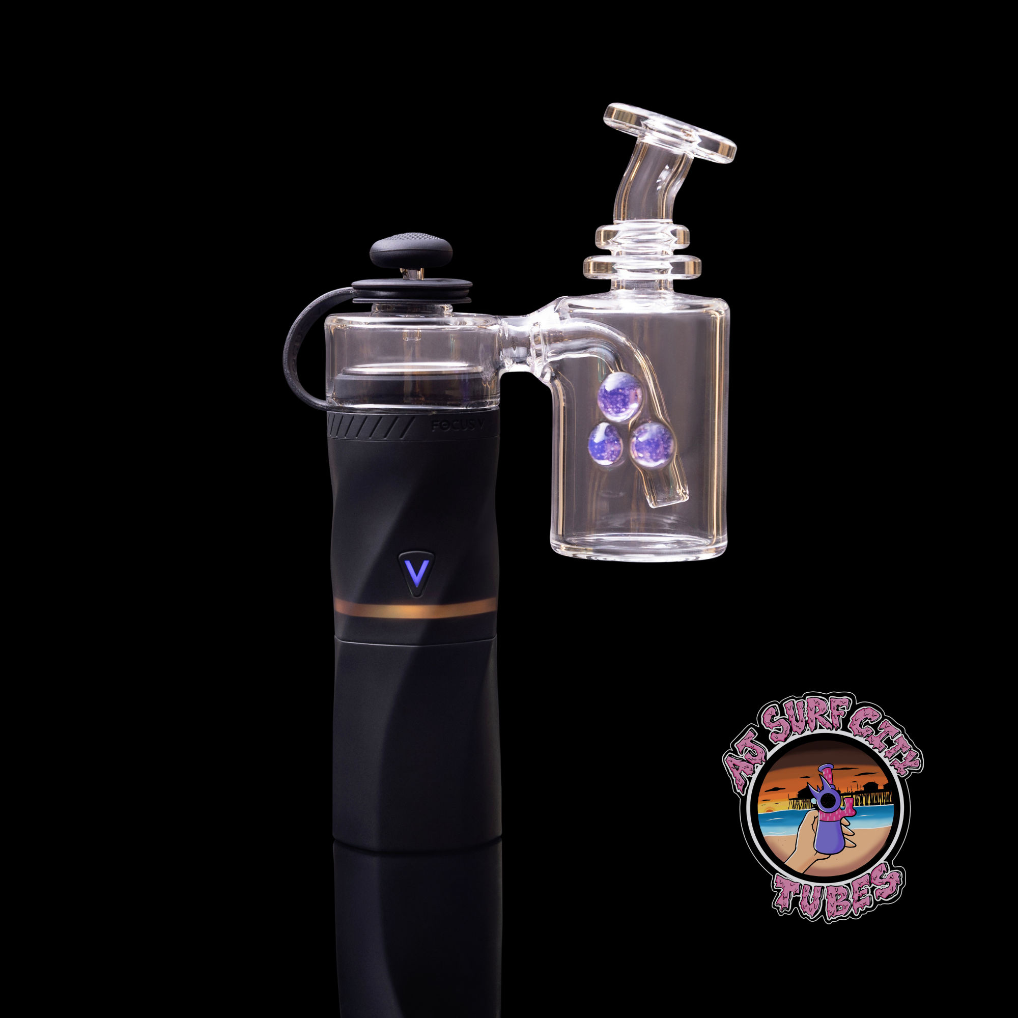 aj-surf-city-aeris-wet-top-purple-glas-aufsatz-mit-wasserfiltration image 1