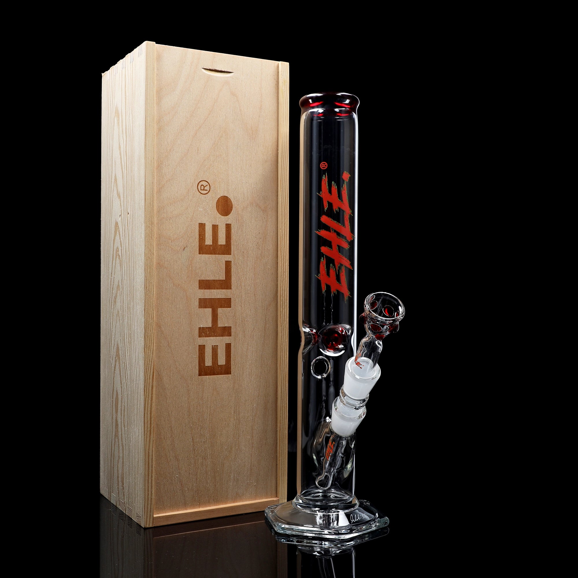 ehle-red-series-3-bong-set-500ml-ns18-holzkiste image 1