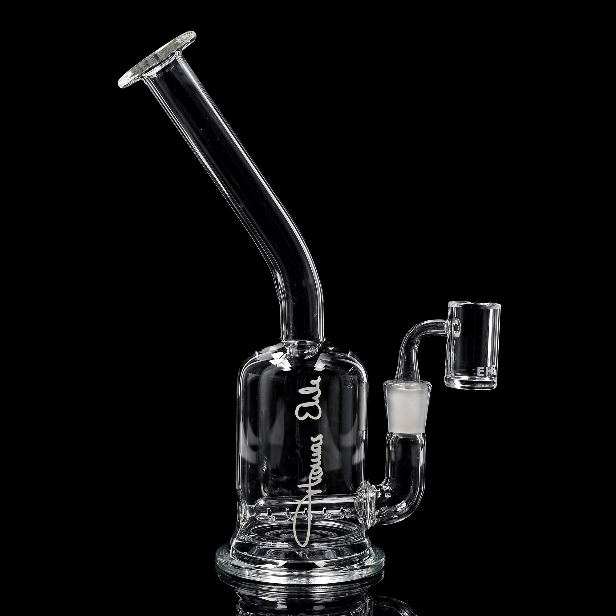 ehle-quergelegt-ns-14-glas-pfeife-10-cm-mit-thomas-ehle-logo image 3