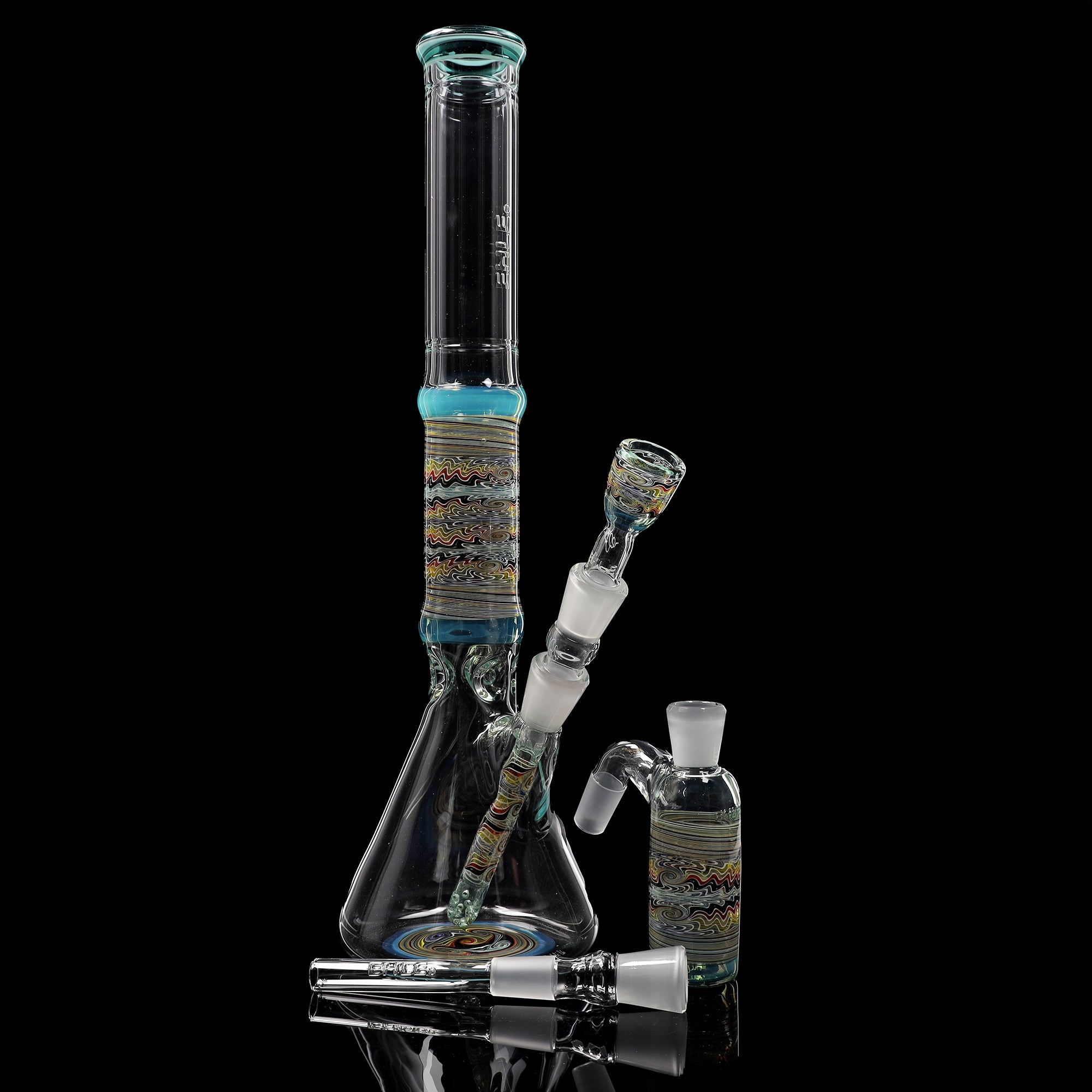 ehle-x-mikefro-collab-bong-1-beaker-teal-wigwag image 1