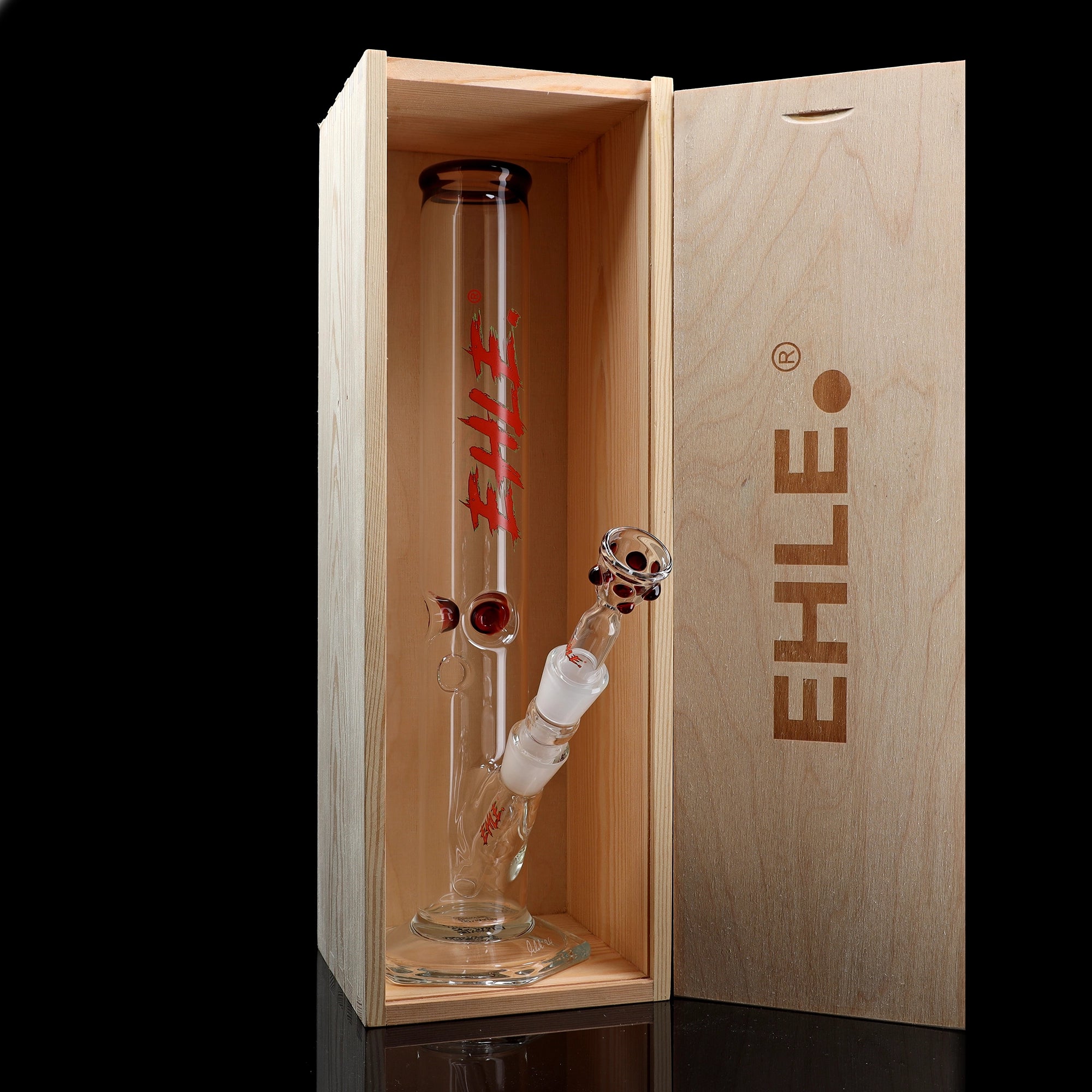 ehle-red-series-3-bong-set-500ml-ns18-holzkiste image 2