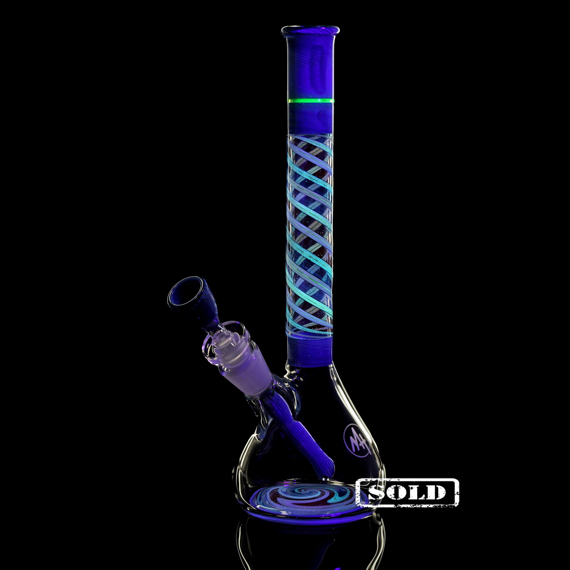 ehle-x-mah-agate-cyclone-mini-beaker-collab-bong image 6