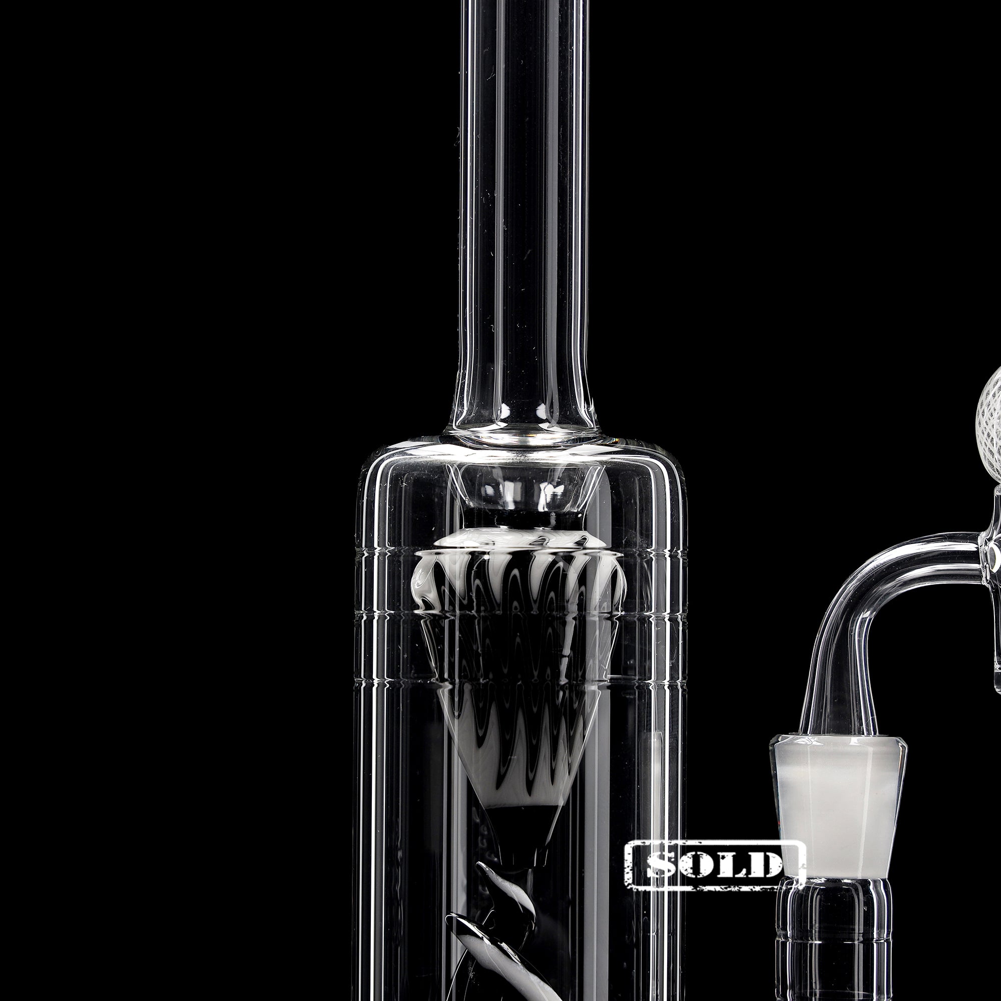 ehle-best-of-2024-august-bottle-perc-black-white-bong-ns14-5mm image 5
