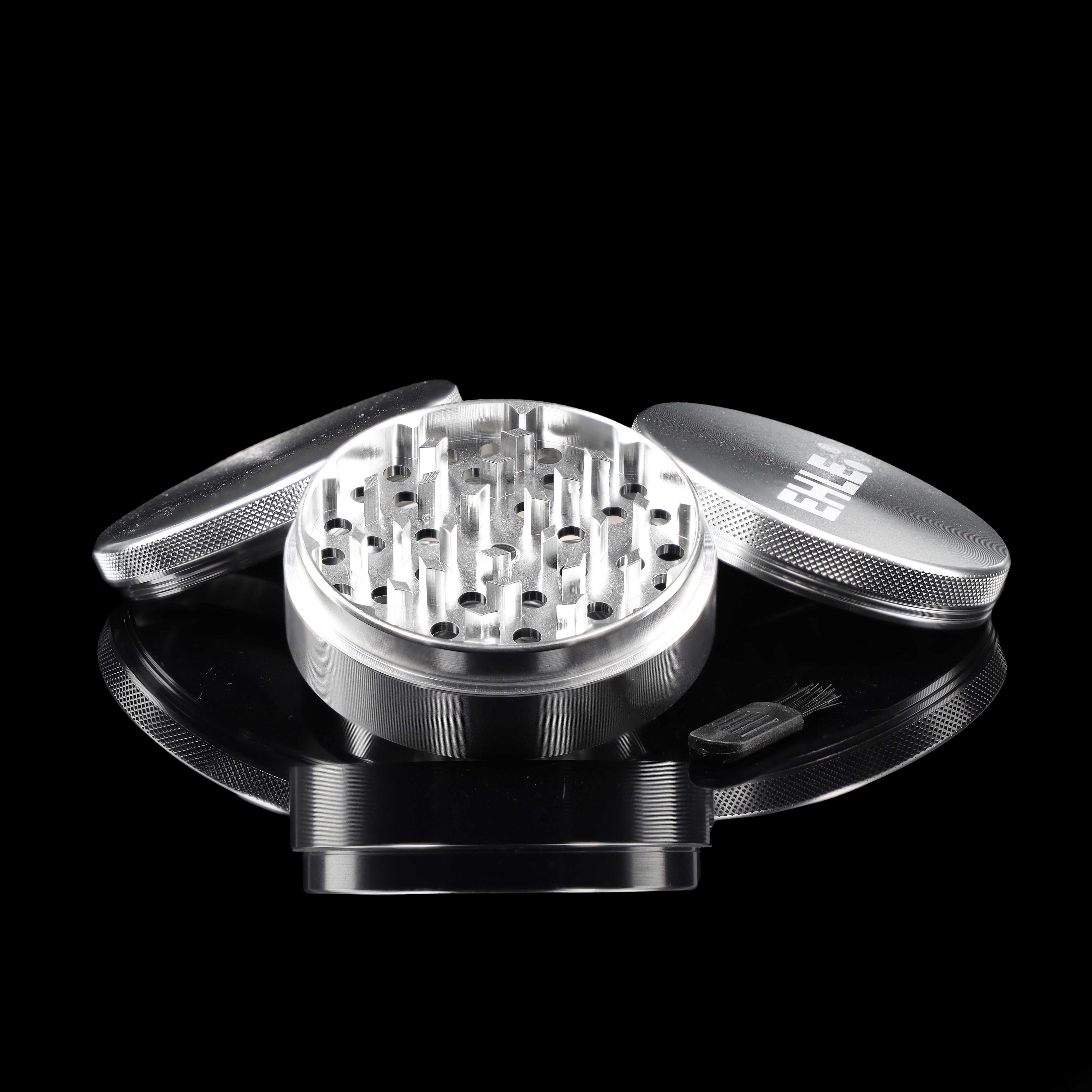 ehle-aluminium-grinder-75mm-silber-4-teilig-mit-pollensieb image 1