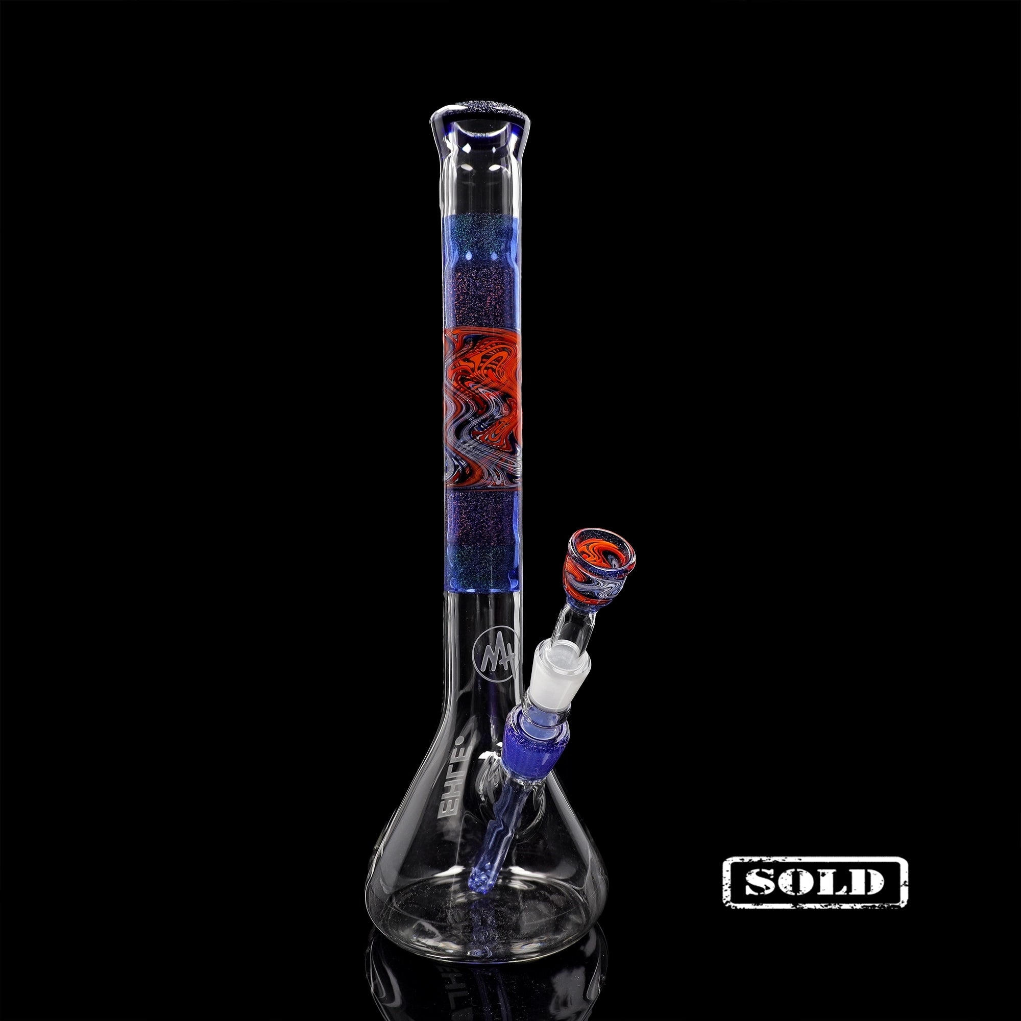 ehle-x-mah-dichroic-beaker-collab-bong-reticello-rainbow image 1