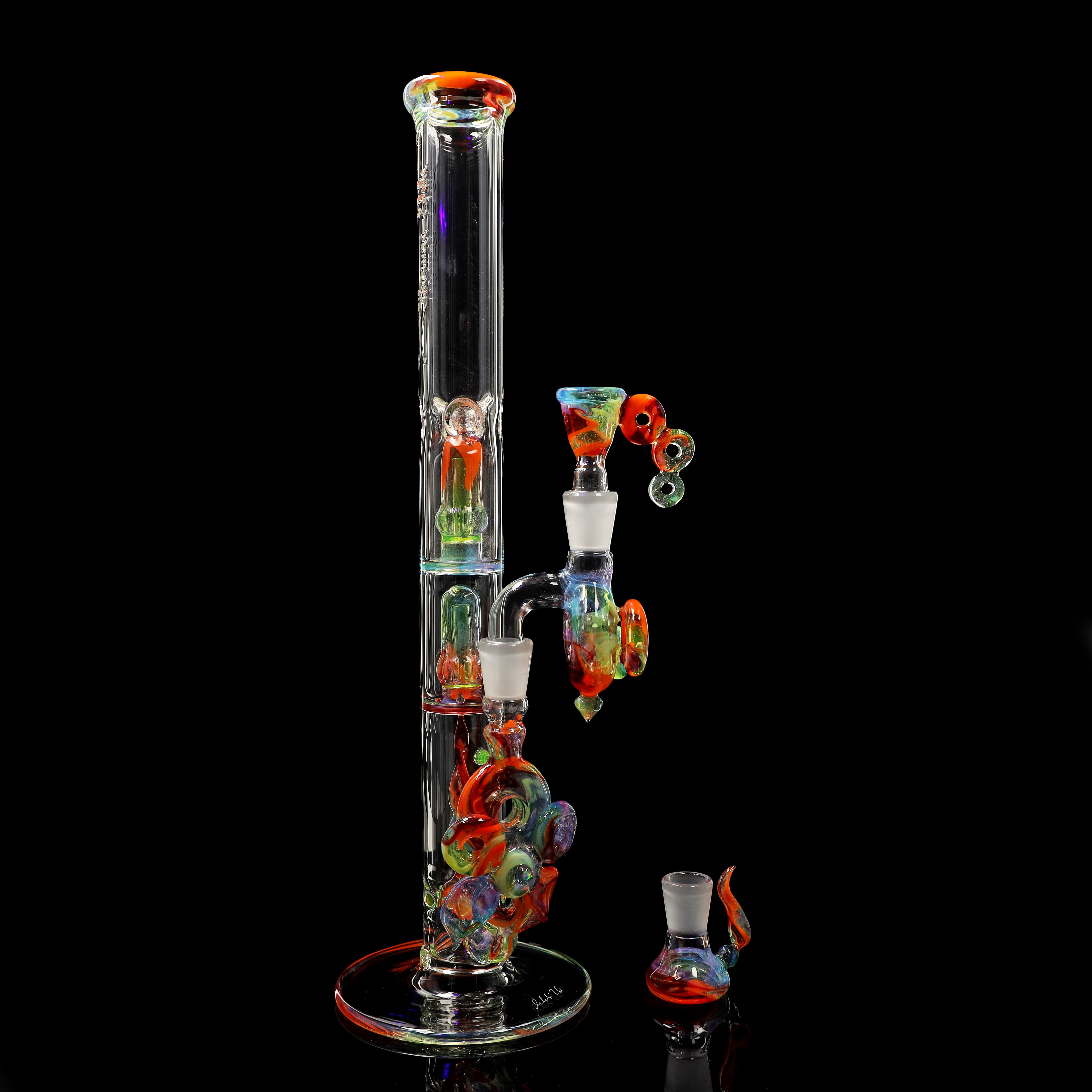ehle-unikat-bong-leuchtende-sch-nheit-transparent-glowing-rainbow image 4