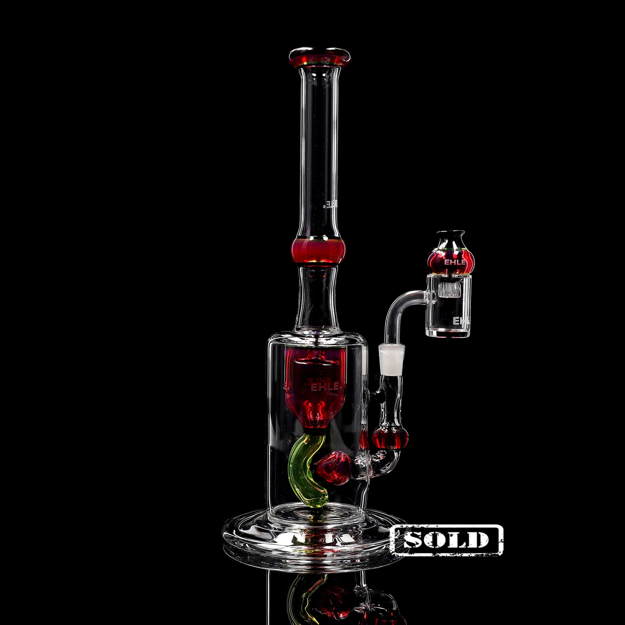 ehle-best-of-2024-juli-magenta-recycler-bong-27cm-ns10 image 1