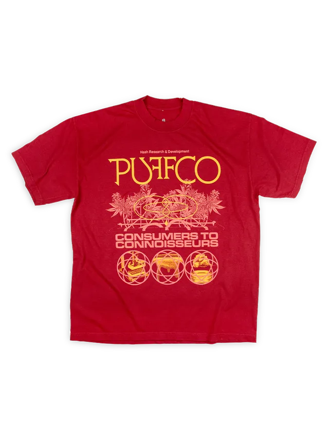 puffco-daybreak-t-shirt-dark-red-oversized image 1