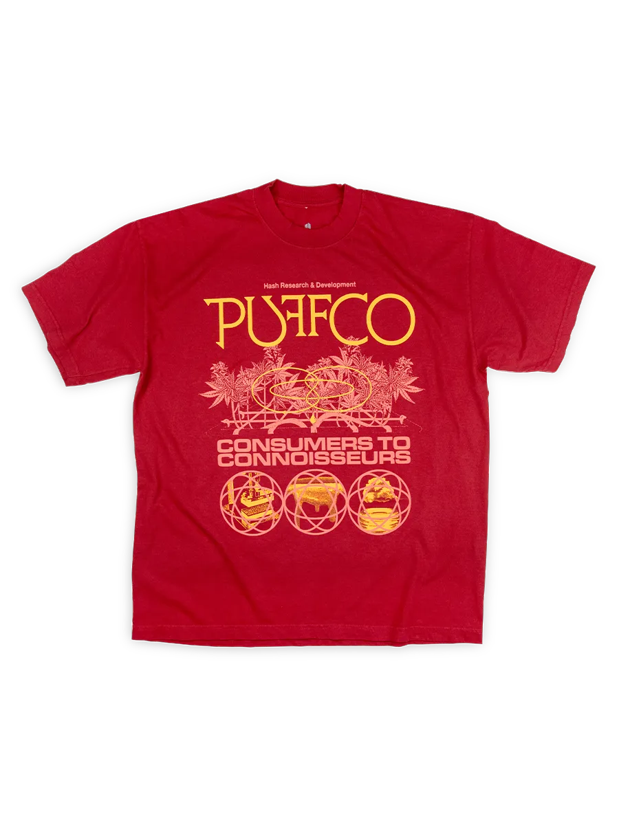 puffco-daybreak-t-shirt-dark-red-oversized image 1