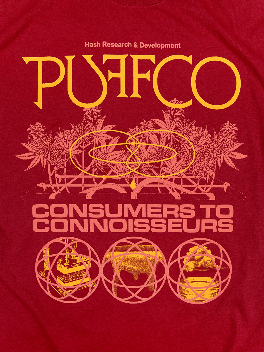 puffco-daybreak-t-shirt-dark-red-oversized image 3