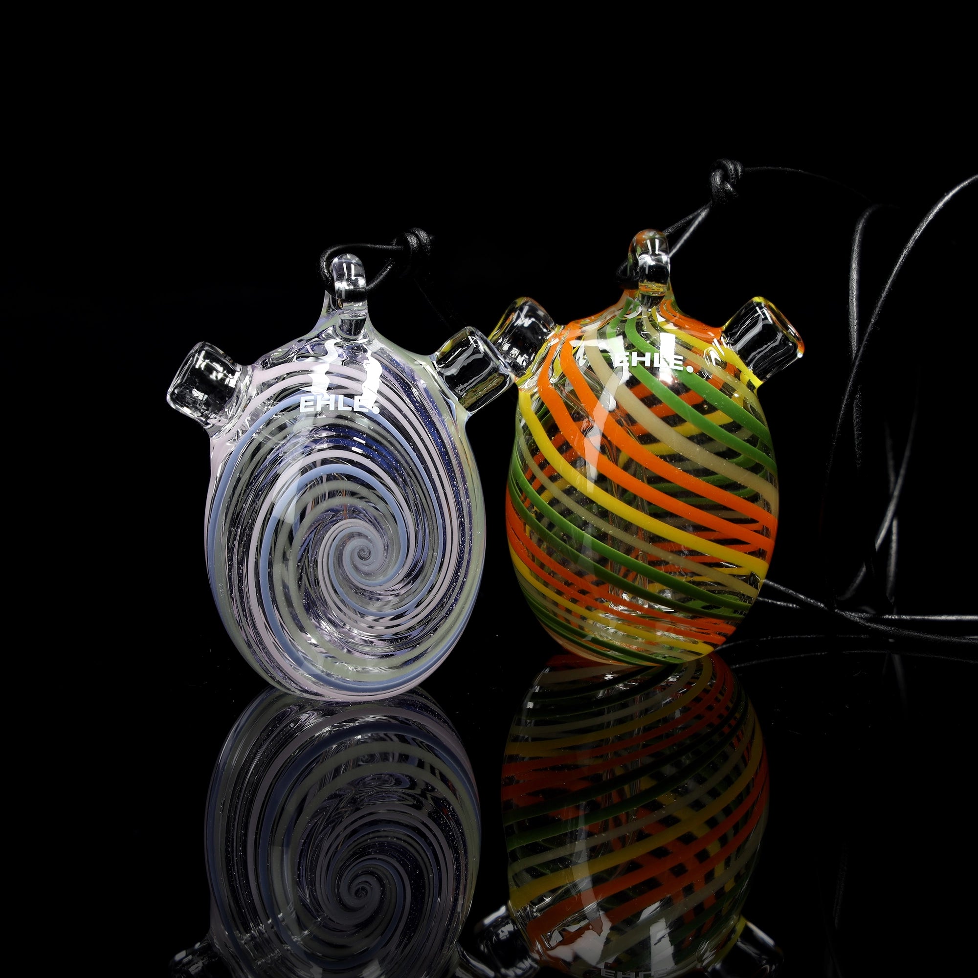 ehle-qualm-ei-mit-farbspirale-handpfeife-glas image 1