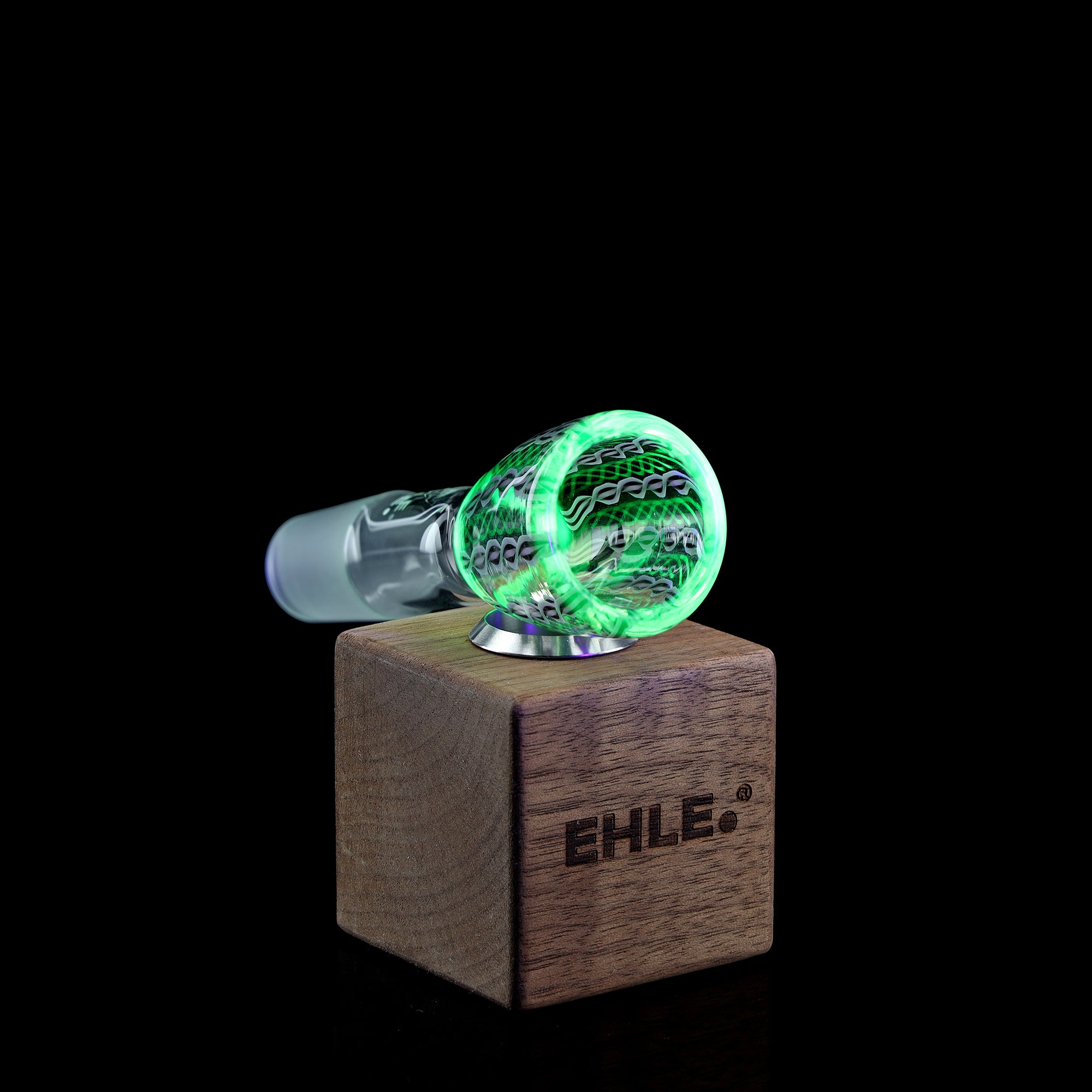 ehle-bong-kopf-ns-18-8-crushed-opal-spiral-glowing-inkl-holzst-nder image 3