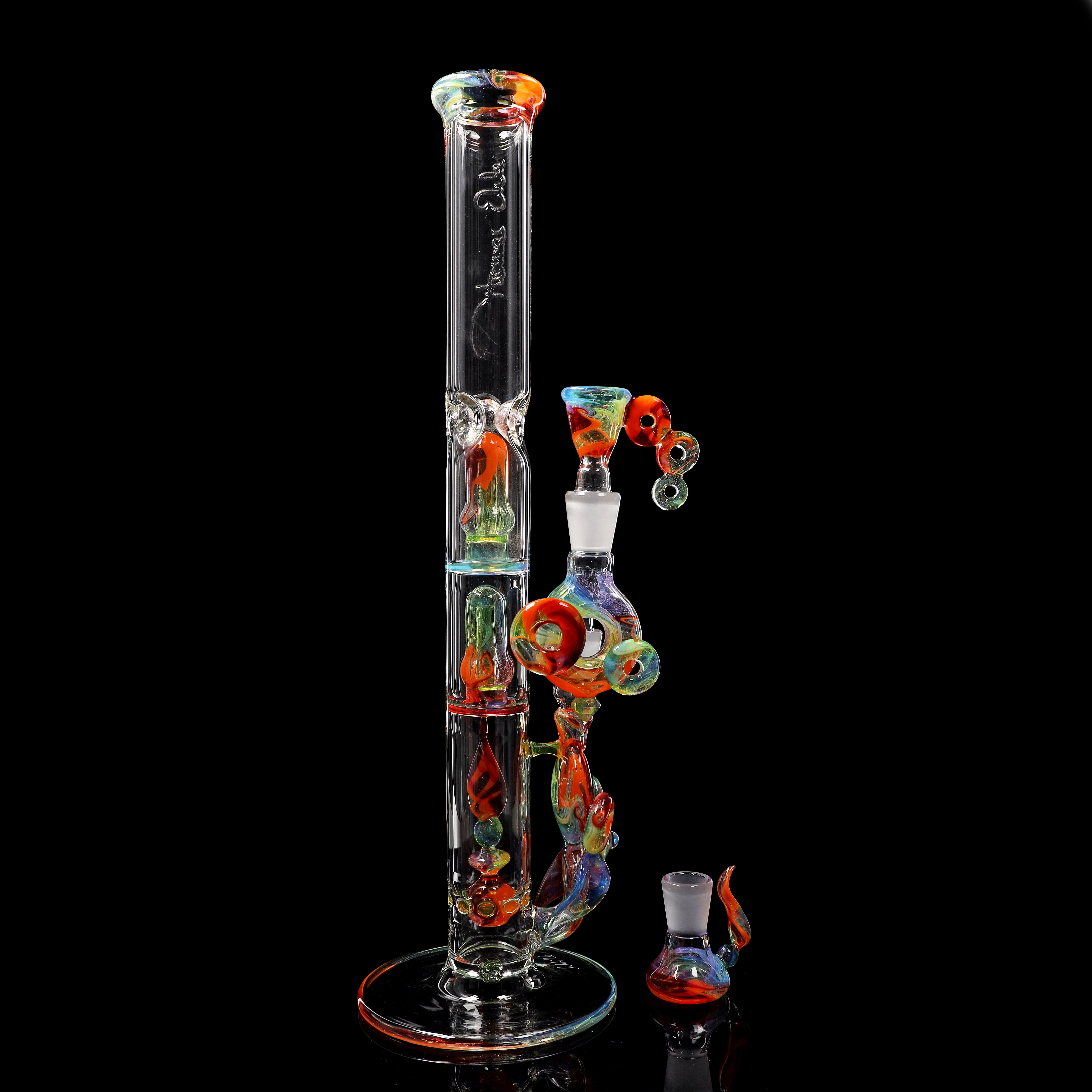 ehle-unikat-bong-leuchtende-sch-nheit-transparent-glowing-rainbow image 1