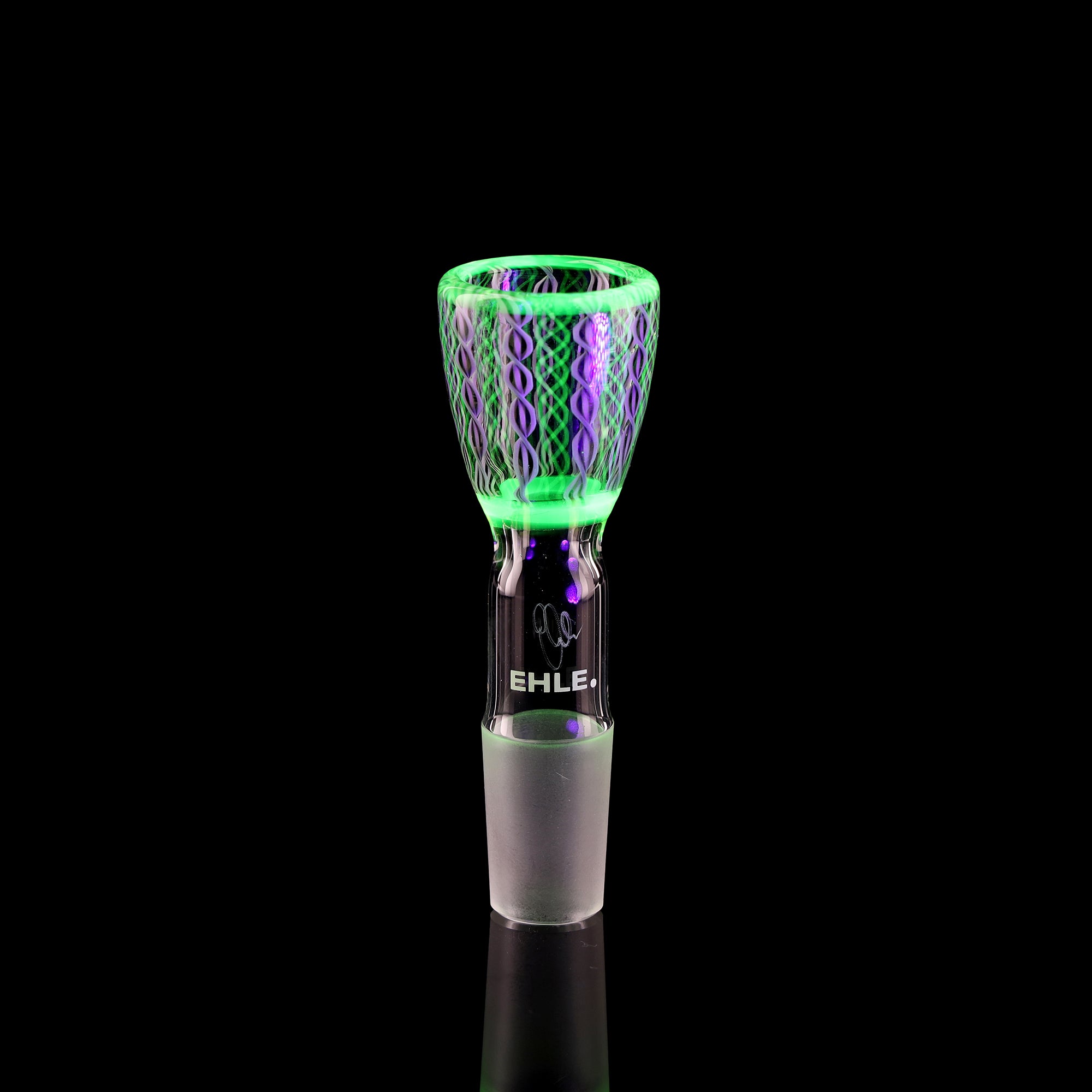 ehle-bong-kopf-ns-18-8-crushed-opal-spiral-glowing-inkl-holzst-nder image 1